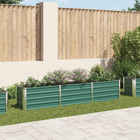 Vidaxl Planter Insert 240x40x45 cm galvaniseret stålgrøn