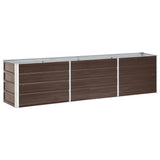 Vidaxl planter hævet 240x40x45 cm galvaniseret stålbrun