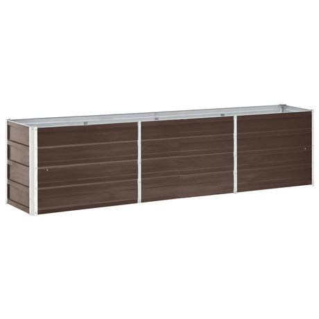 Vidaxl planter hævet 240x40x45 cm galvaniseret stålbrun