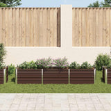 Vidaxl planter hævet 240x40x45 cm galvaniseret stålbrun
