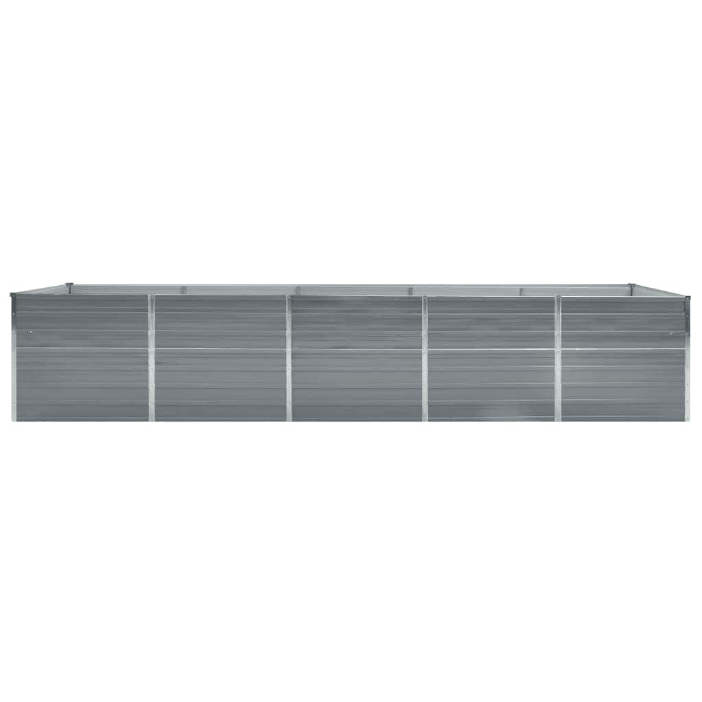 Vidaxl Planning Box hævet 400x80x45 cm galvaniseret stålgrå