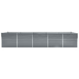 Vidaxl Planning Box hævet 400x80x45 cm galvaniseret stålgrå