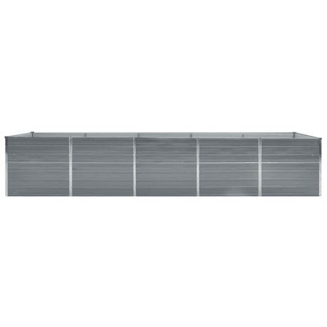 Vidaxl Planning Box hævet 400x80x45 cm galvaniseret stålgrå