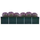 Vidaxl planter indsat 400x80x45 cm galvaniseret stålgrøn