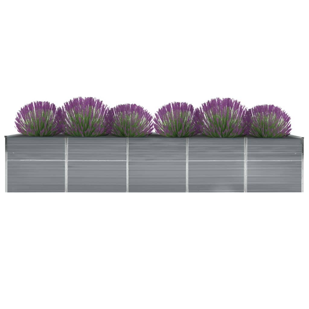 Vidaxl Planter Insert 400x80x77 cm galvaniseret stålgrå