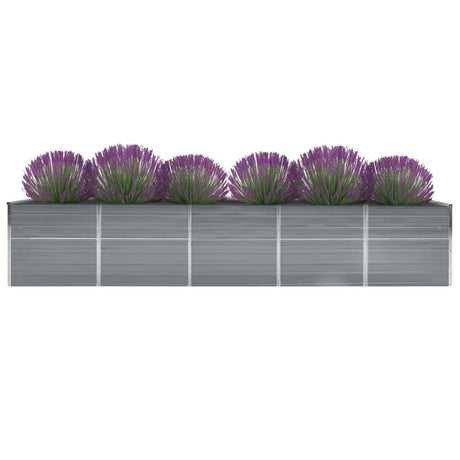 Vidaxl Planter Insert 400x80x77 cm galvaniseret stålgrå