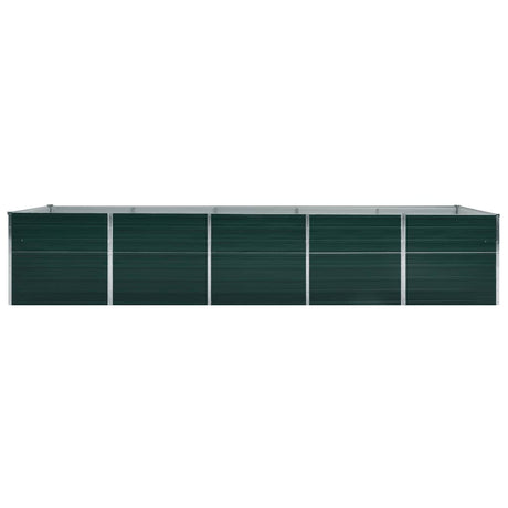 Vidaxl Planning Box hævet 400x80x77 cm galvaniseret stålgrøn