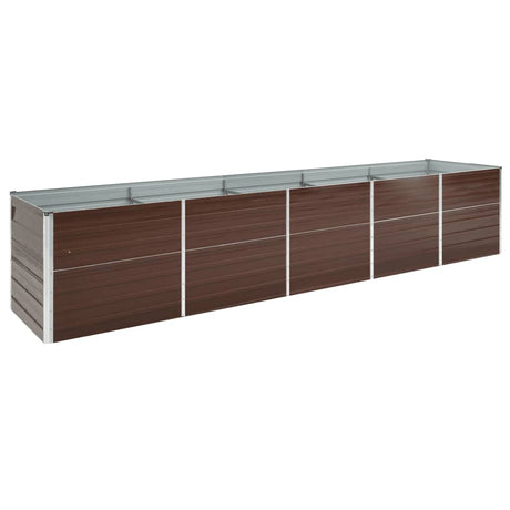 Vidaxl planter indsat 400x80x77 cm galvaniseret stålbrun