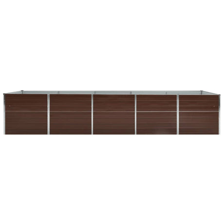 Vidaxl planter indsat 400x80x77 cm galvaniseret stålbrun