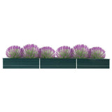 Vidaxl Planter Insert 480x80x45 cm galvaniseret stålgrøn