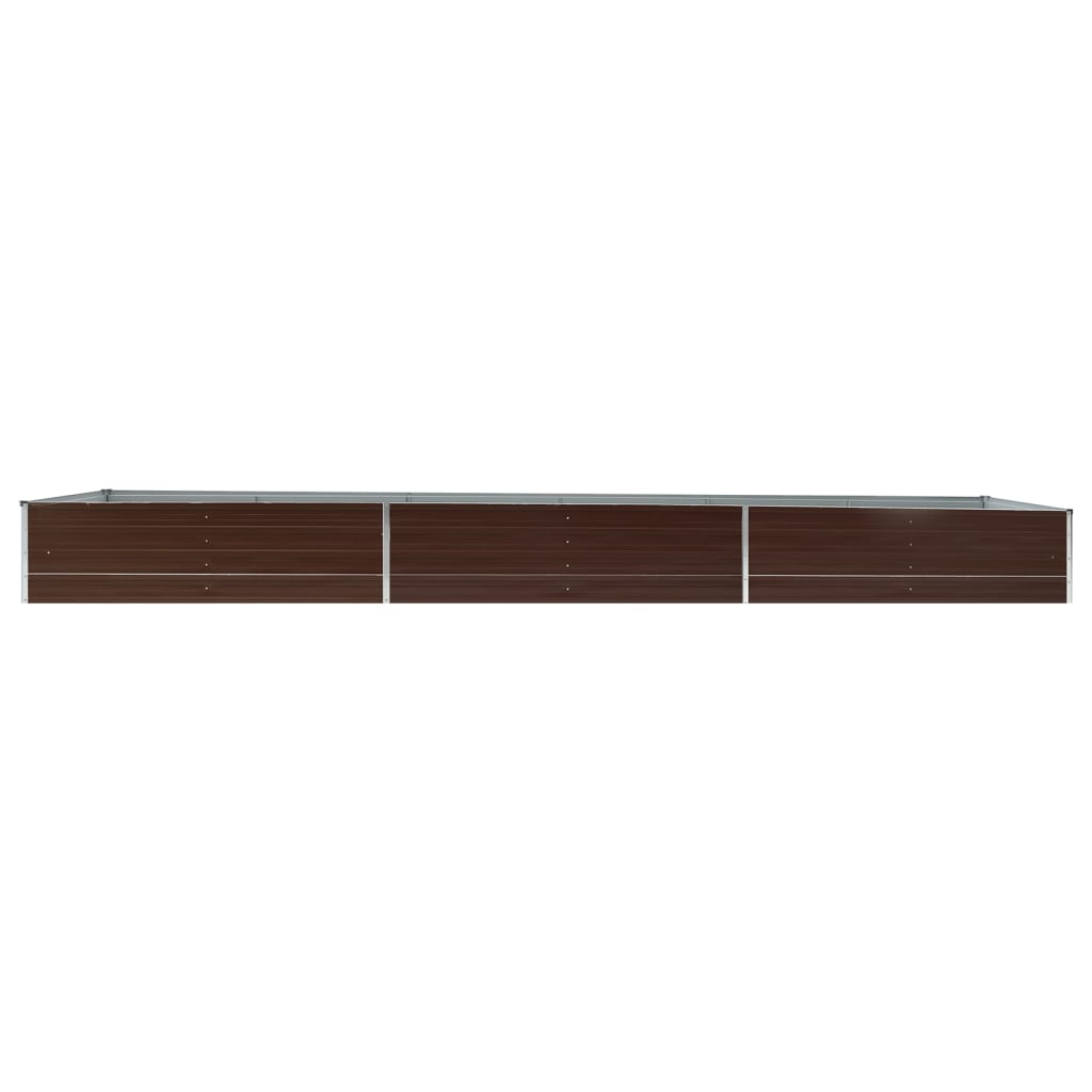 Vidaxl Planter Insert 480x80x45 cm galvaniseret stålbrun