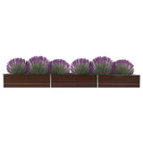 Vidaxl Planter Insert 480x80x45 cm galvaniseret stålbrun