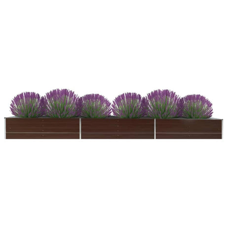 Vidaxl Planter Insert 480x80x45 cm galvaniseret stålbrun
