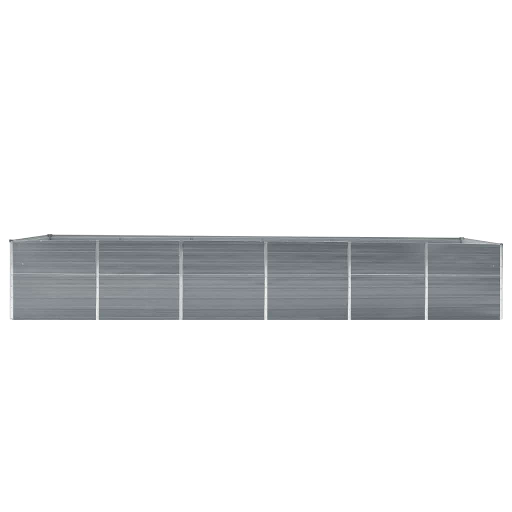 Vidaxl planter hævet 480x80x77 cm galvaniseret stålgrå
