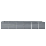 Vidaxl planter hævet 480x80x77 cm galvaniseret stålgrå