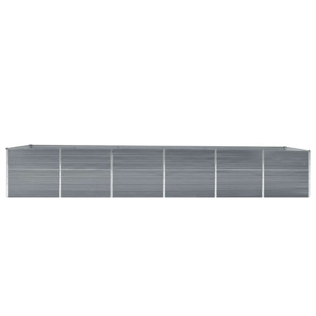 Vidaxl planter hævet 480x80x77 cm galvaniseret stålgrå
