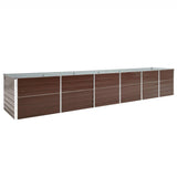 Vidaxx plantekasse hævet 480x80x77 cm galvaniseret stål brun