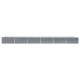 Vidaxl planter hævet 600x80x45 cm galvaniseret stålgrå