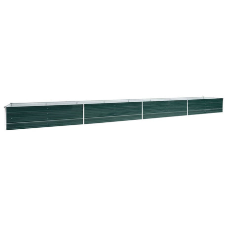 Vidaxl planter hævet 600x80x45 cm galvaniseret stålgrøn