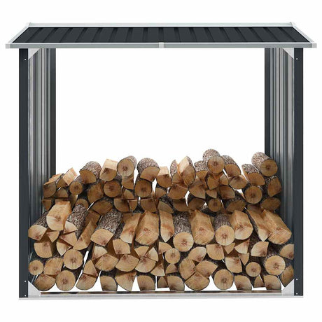 Vidaxl brænde skur 172x91x154 cm galvaniseret stål antracit