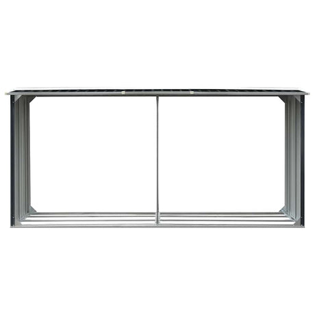 Vidaxl brænde skur 330x92x153 cm galvaniseret stål antracit