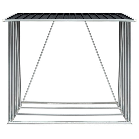 Vidaxl brænde skur 163x83x154 cm galvaniseret stål antracit