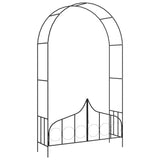 VidaXL havebue med hegn 138x40x238 cm jernsort