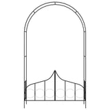 VidaXL havebue med hegn 138x40x238 cm jernsort