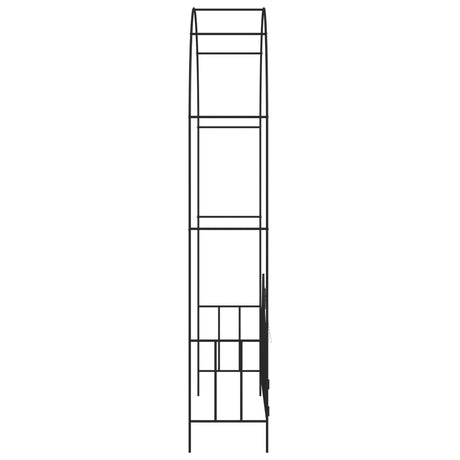 VidaXL havebue med hegn 138x40x238 cm jernsort