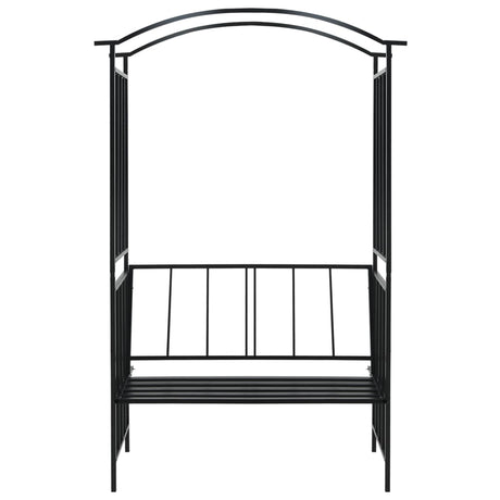 Vidaxl Garden Arch med sofa 128x50x207 cm Iron Black