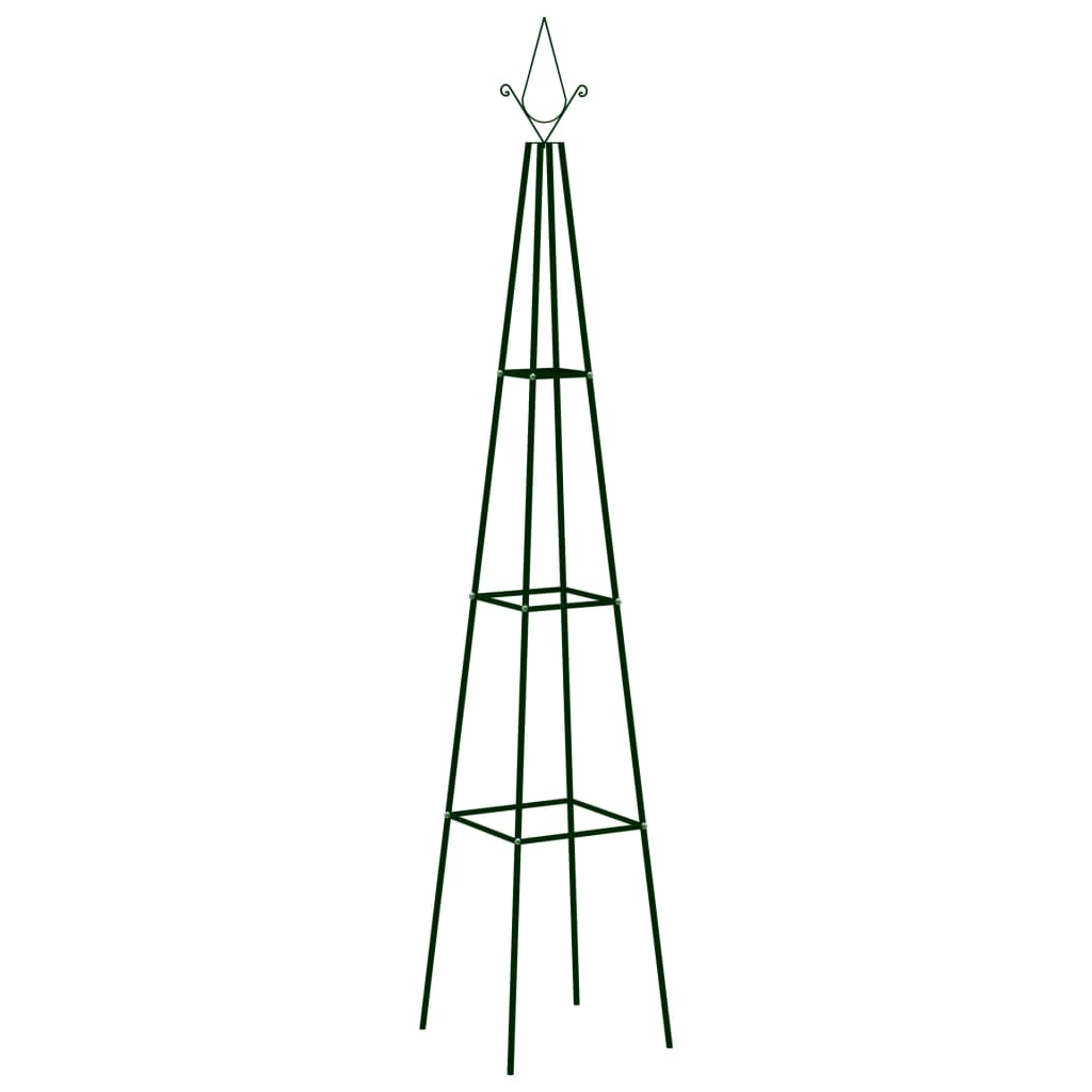 Vidaxl Plant klatring rammer 2 stk 35x35x195 cm jern mørkegrøn