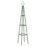 Vidaxl Plant klatring rammer 2 stk 35x35x195 cm jern mørkegrøn