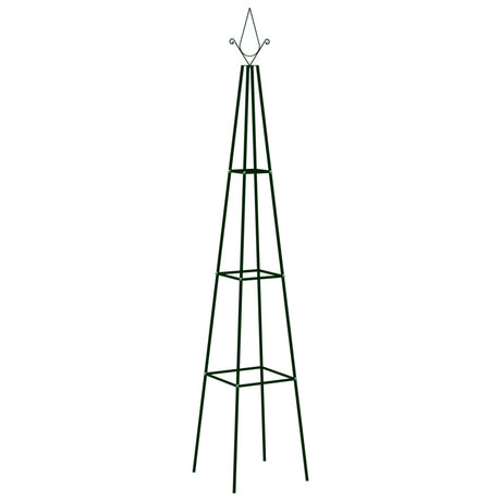 Vidaxl Plant klatring rammer 2 stk 35x35x195 cm jern mørkegrøn
