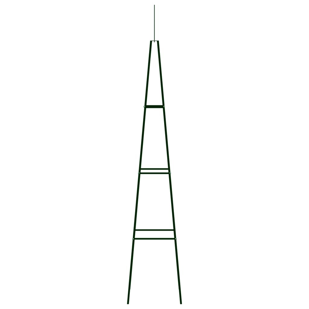 Vidaxl Plant klatring rammer 2 stk 35x35x195 cm jern mørkegrøn