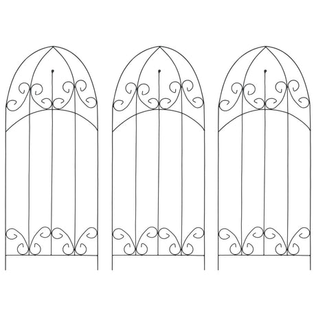 Vidaxl Plant Climbing Racks 3 St 40x100 cm Iron Black