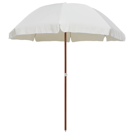 Vidaxl -parasol med stålstang 240 cm sand -farvet