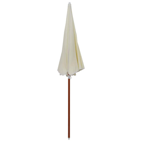 Vidaxl -parasol med stålstang 240 cm sand -farvet