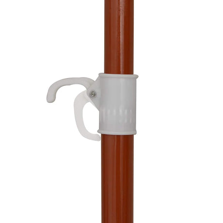 Vidaxl -parasol med stålstang 240 cm sand -farvet