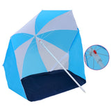 Vidaxl Strandparasol -tent 180 cm stofblåt og hvidt