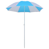Vidaxl Strandparasol -tent 180 cm stofblåt og hvidt