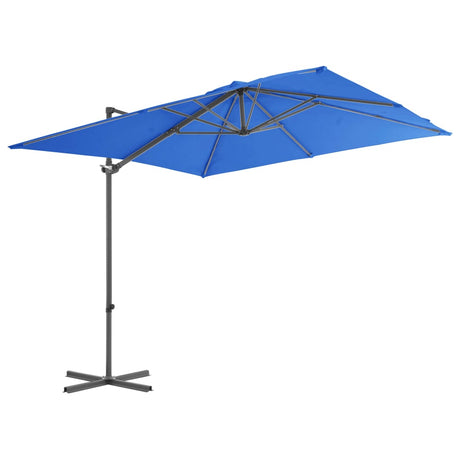 Vidaxl Flydende parasol med stålstang 250x250 cm azurblå
