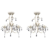 VidaXL lysekroner krystal 2 stk elegant hvid