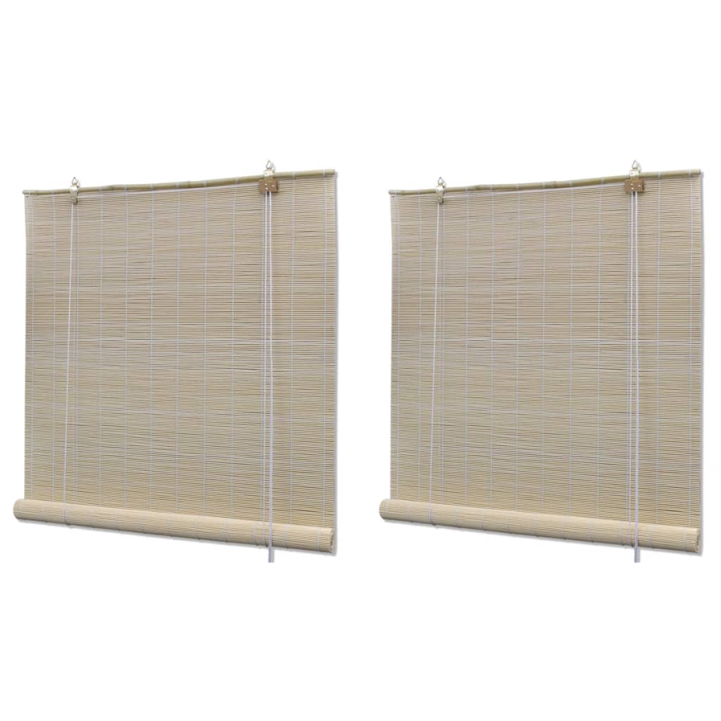 Vidaxx rullegardiner 2 stk 120x160 cm bambus natur