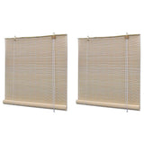 Vidaxx rullegardiner 2 stk 120x160 cm bambus natur