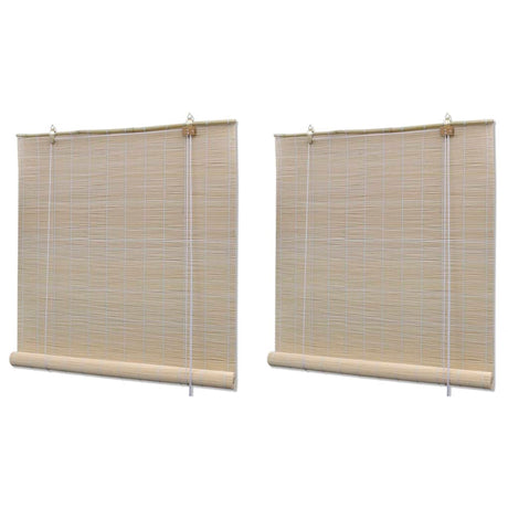 Vidaxx rullegardiner 2 stk 120x160 cm bambus natur