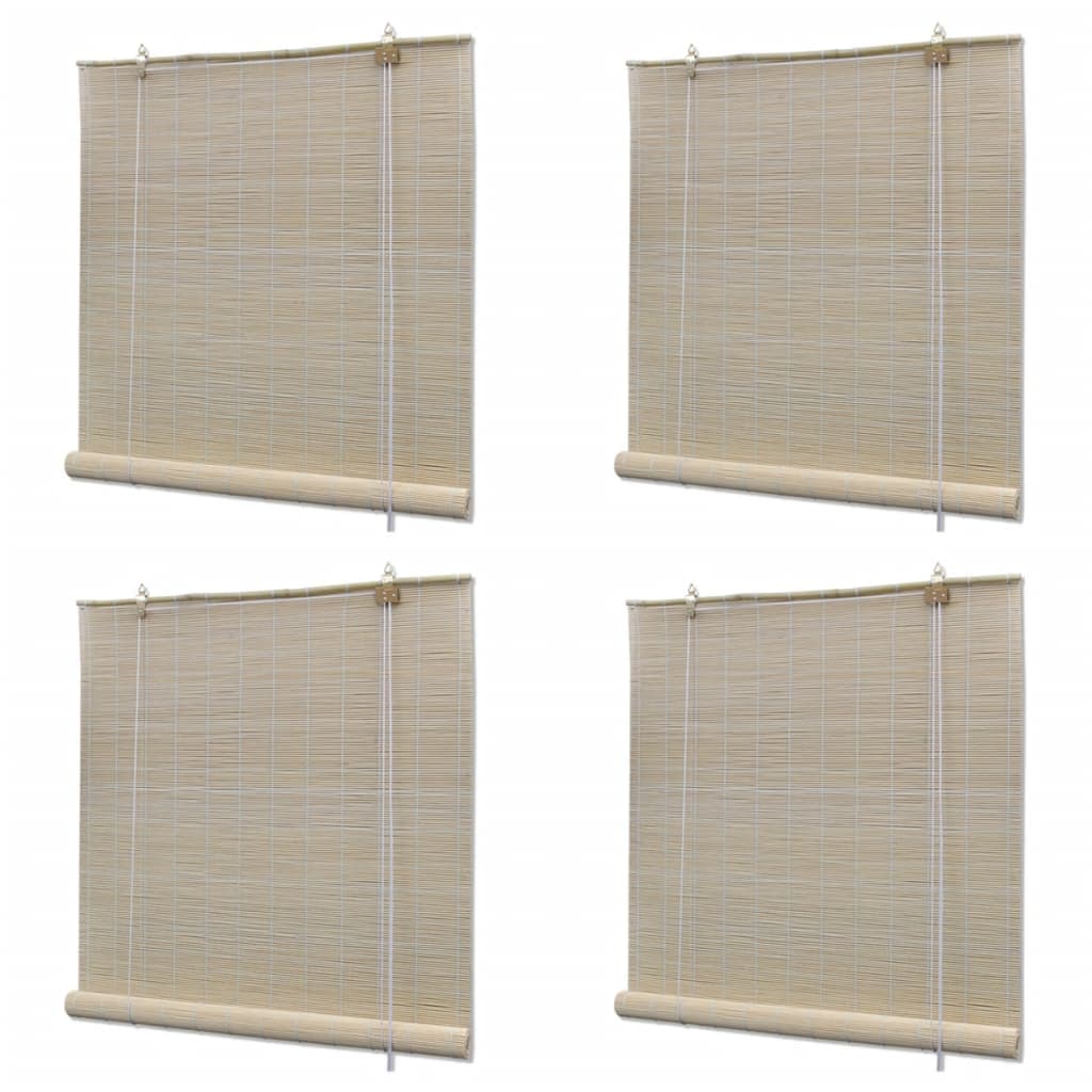 VidaXL rullegardiner 4 stk 120x160 cm bambus natur