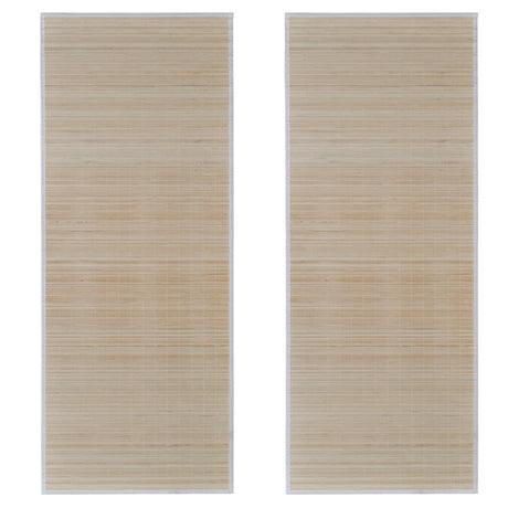 VidaXL tæpper 2 stk rektangulære 120x180 cm bambus natur