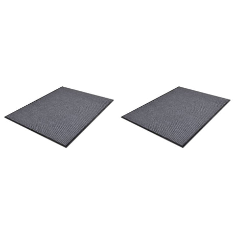 VidaXL dørmåtter 2 stk 90x60 cm PVC grå