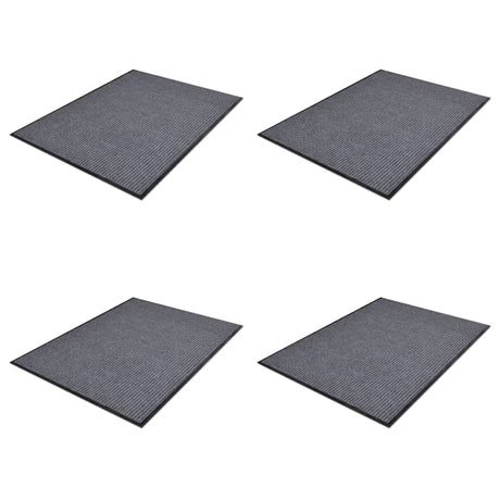 VidaXL dørmåtter 4 stk 90x60 cm PVC grå