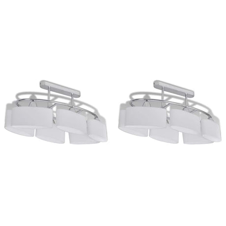 VidaXL loftslampe med elliptiske glasskærme 2 stk E14